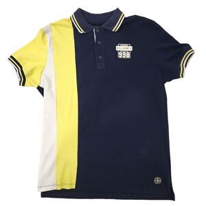 Big John Co Polo Shirt Mens Small Navy Colorblock Short Sleeve Colombia